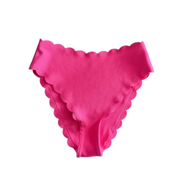 VICTORIA’S SECRET | High Waist Cheeky Coral Scalloped Bikini Bottoms Summer Sz M - Picture 1 of 8